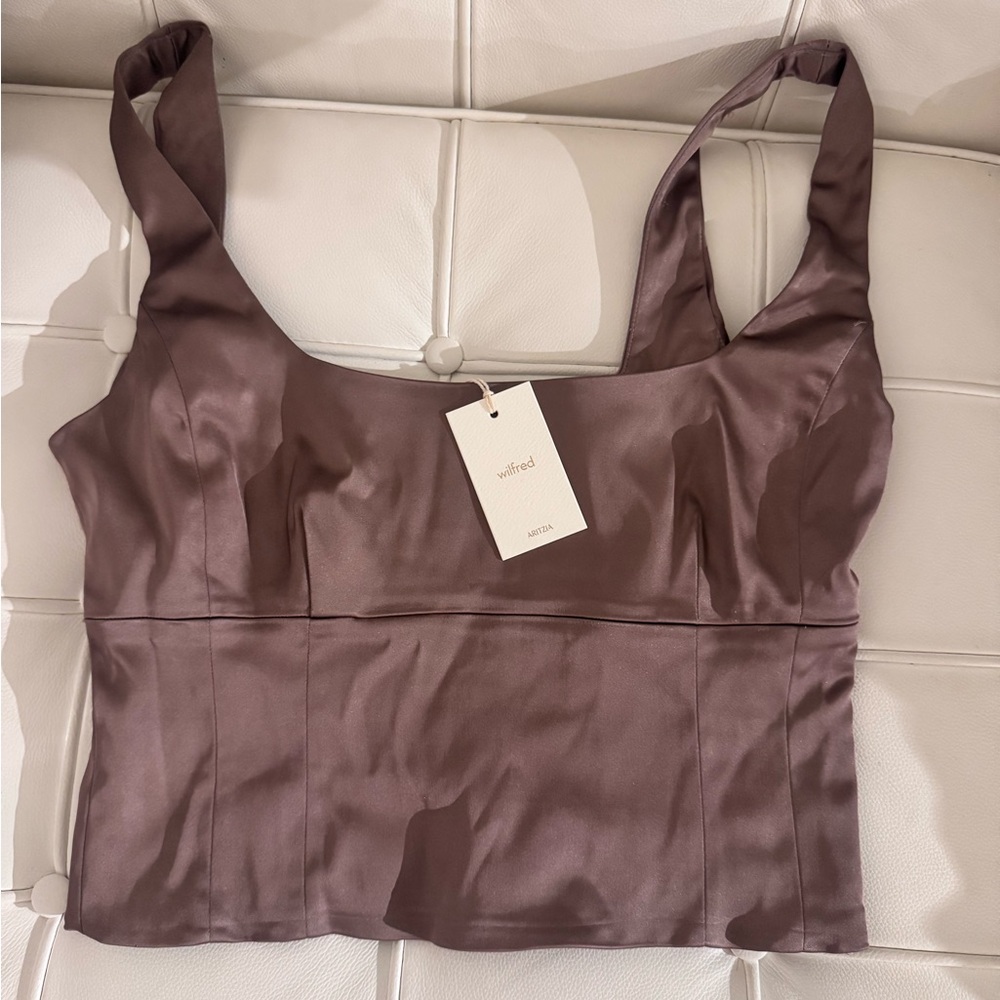 Wilfred Shine Satin Bustier top